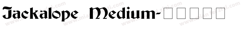 Jackalope Medium字体转换